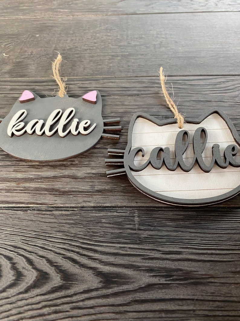 Cat Ornament SVG, Glowforge Ornament File, Pet Ornament File, Laser Ready SVG image 7