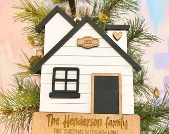 House ornament SVG, Family Ornament, First Home 3D House Shaped Ornament File, Laser Ready SVG File