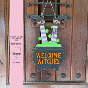 Laser Door Hanger File, Halloween SVG, Glowforge File, Laser Ready