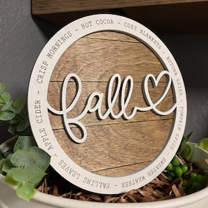 Fall Words SVG, Glowforge File, Laser Ready File, Fall Tiered Tray SVG