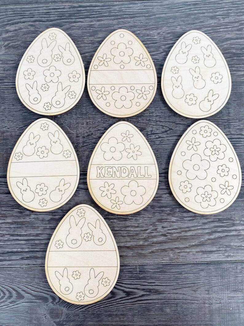 Personalized Easter Egg SVG Bundle, Glowforge File, Laser Cut SVG File ...