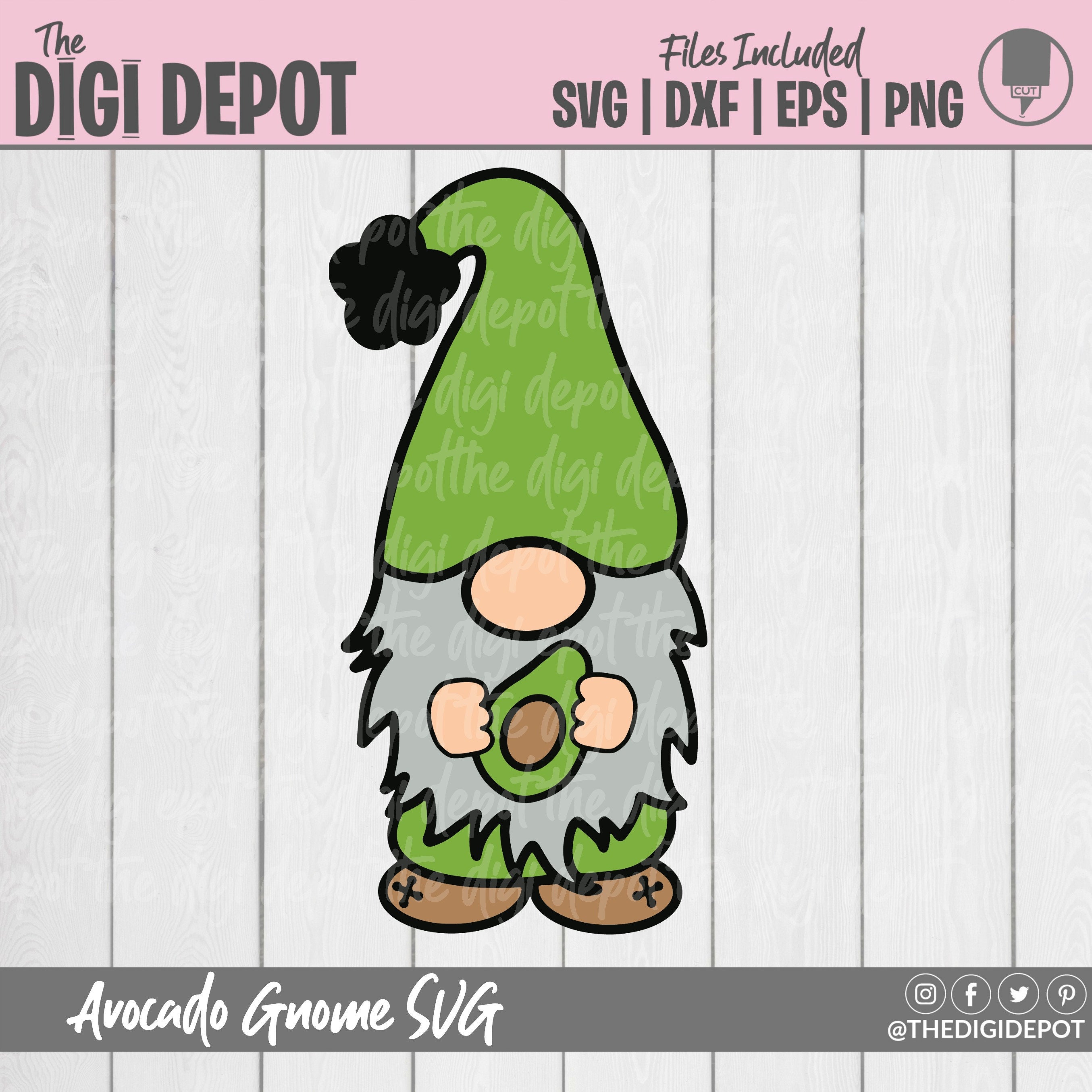 Download Gnome Svg Avocado Svg Fruit Gnome Spring Svg Summer Svg Etsy