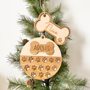 Dog Ornament SVG Bundle, Laser Ready Ornament Files, Dog Ornament Laser File, Dog Pet Ornament Svg Lightburn and Glowforge Tested