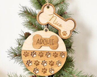 Hond ornament SVG-bundel, laser klaar ornamentbestanden, hond ornament laserbestand, hond huisdier ornament Svg Lightburn en Glowforge getest