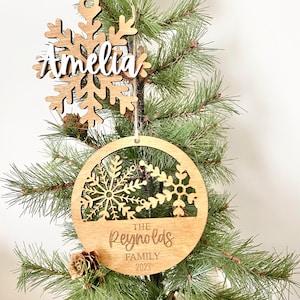 Snowflake Ornament Laser File, Set of 2 Styles, Laser Ready Ornament File, Glowforge and Lightburn Tested