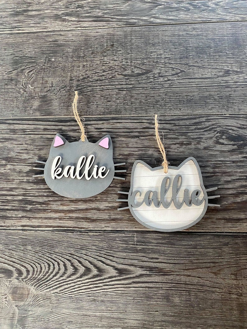 Cat Ornament SVG, Glowforge Ornament File, Pet Ornament File, Laser Ready SVG image 9
