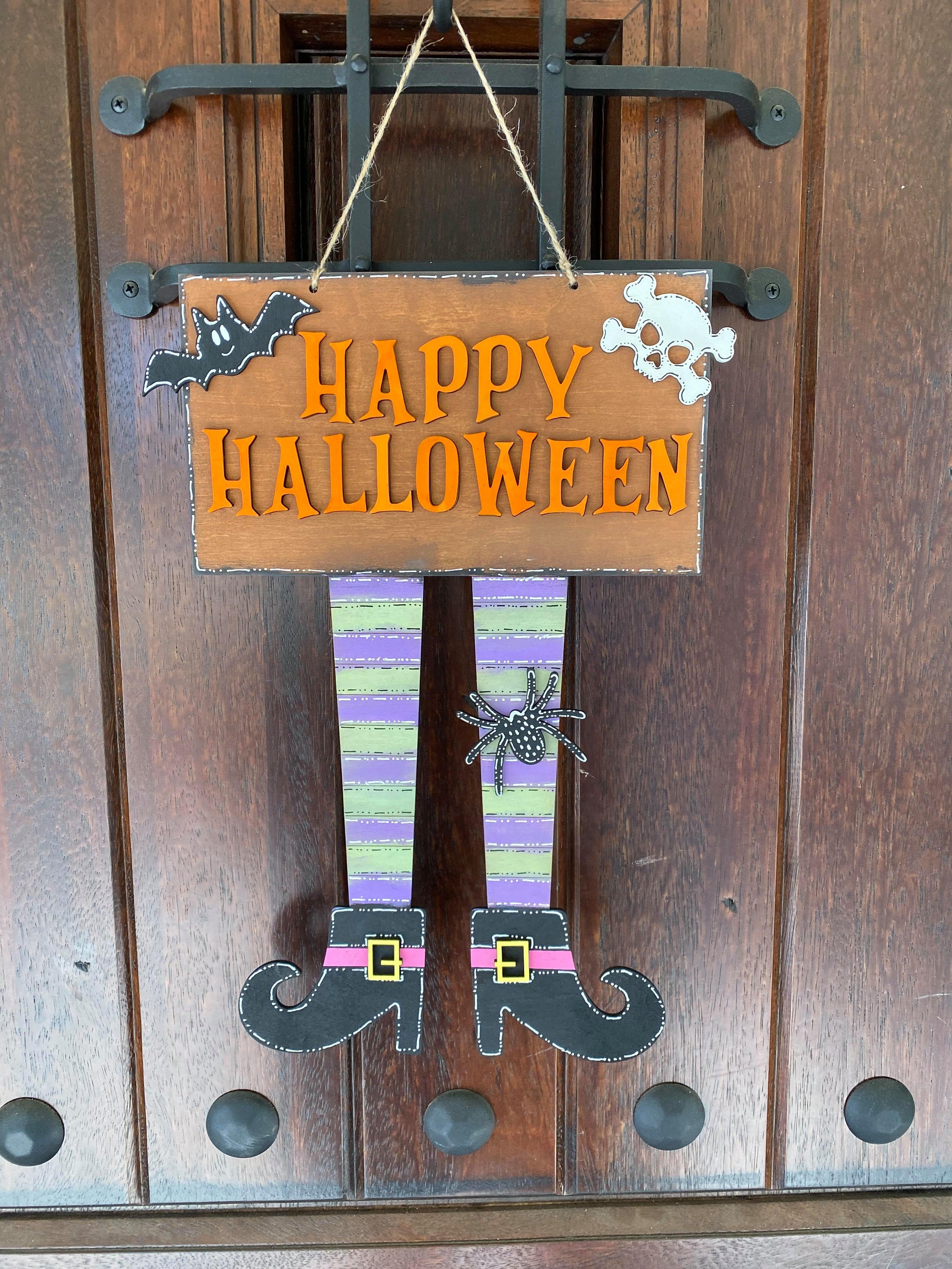 Laser Door Hanger File Happy Halloween SVG Glowforge File - Etsy