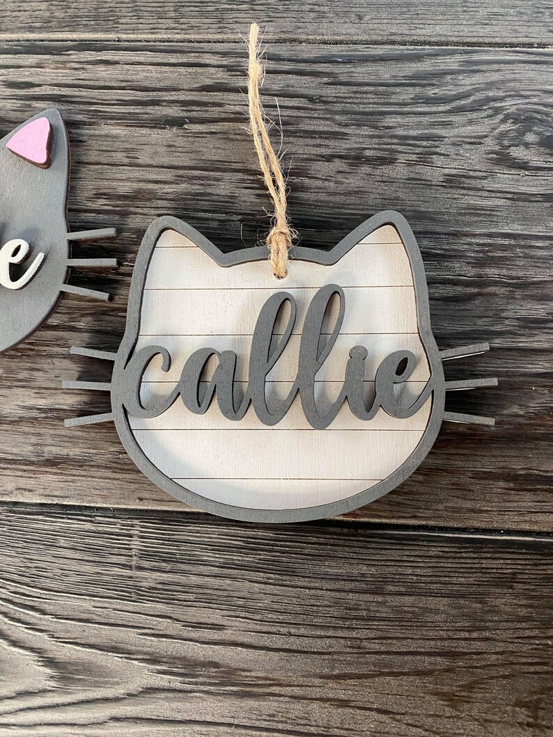 Cat Ornament SVG, Glowforge Ornament File, Pet Ornament File, Laser Ready SVG image 5