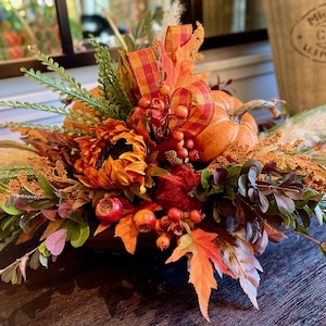 Fall Table Arrangement, Fall Centerpiece, Autumn Table Decor, Fall Table Decor, Housewarming Gift, Thanksgiving Decor, Fall Kitchen Decor