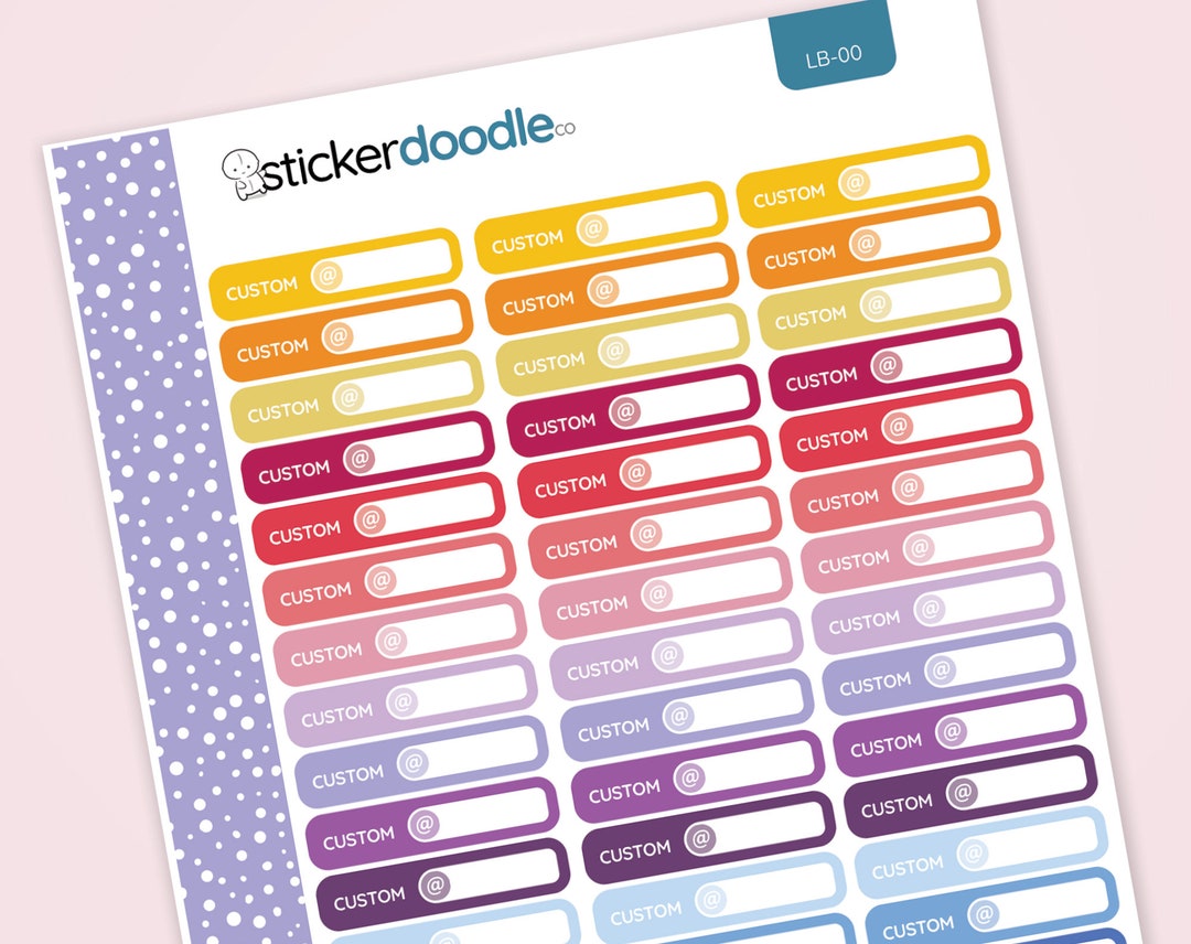 CUSTOM TEXT@ Label Planner Stickers || Personalized Labels || Custom