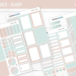 Weekly Planner Kit Stickers, Complete planner kit in a calming colour palette, Weekly Spread Stickers || WK09