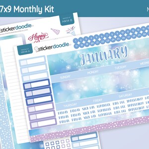 January Monthly Planner Kit Stickers || MK14