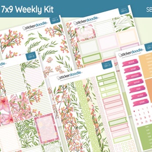 SB-KIT-1 Weekly || Floral & Greenery Weekly Kit Planner Stickers - 2020