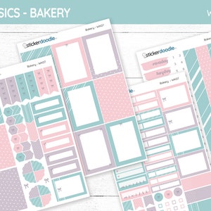 Weekly Planner Kit Stickers, Complete planner kit in pink, purple, and teal colour palette, Weekly Spread Stickers || WK07