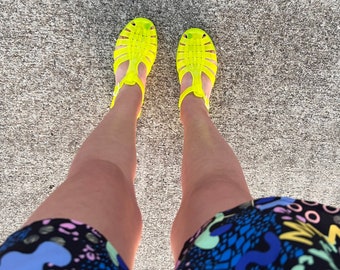 Original French Jelly Shoes - Bright Lemon Jelly Sandals