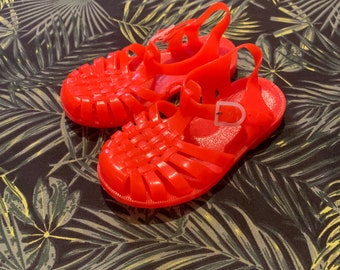 Chaussures de gelée Meduse originales Français - Sandales de gelée - Gelées pour enfants - Sandales de gelée pour enfants - Sandales de gelée Australie - Orange Tango Jelly