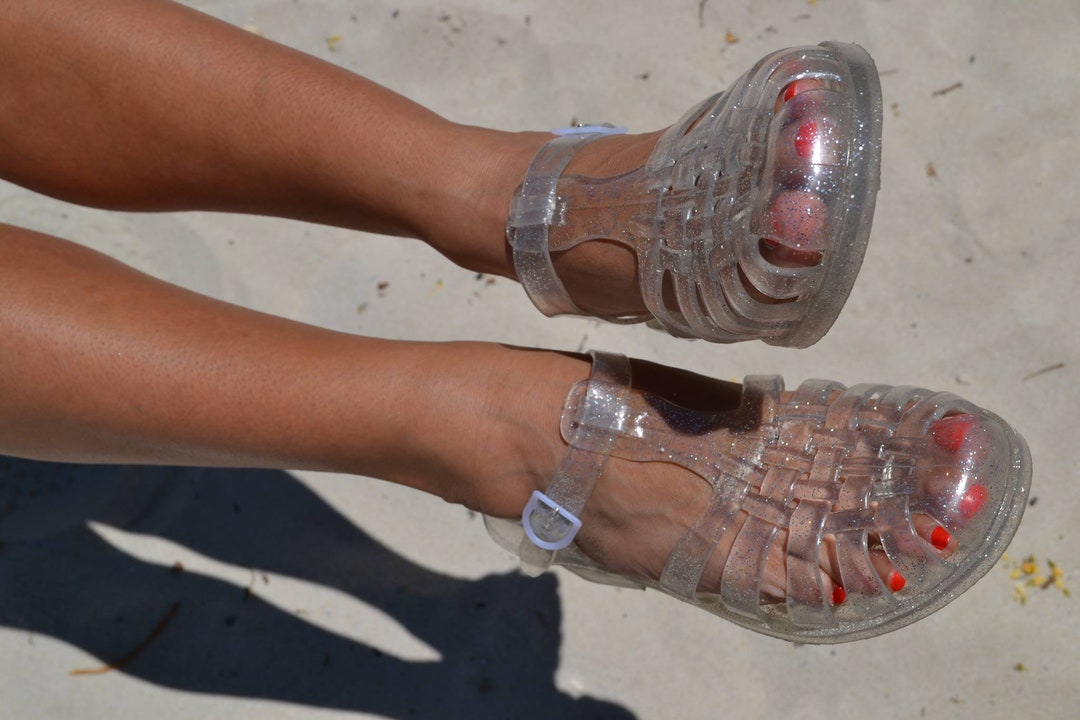 Clear jelly cheap bean sandals