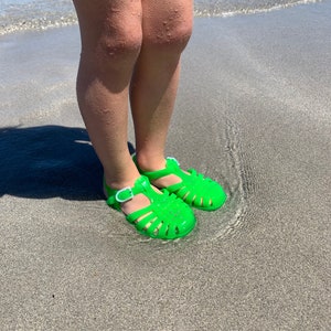 Original French Meduse Jelly Shoes Jelly Sandals Kids Jellies Children's Jelly Sandals Jelly Sandals Australia Green Jelly Sandals image 1