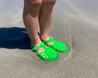 Original French Meduse Jelly Shoes - Jelly Sandals - Kids Jellies - Jelly Sandals pour enfants - Jelly Sandals Australia - Green Jelly Sandals