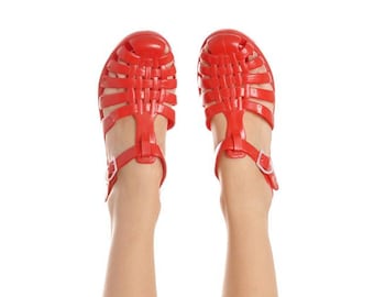Original French Jelly Shoes - Red Jelly Sandals