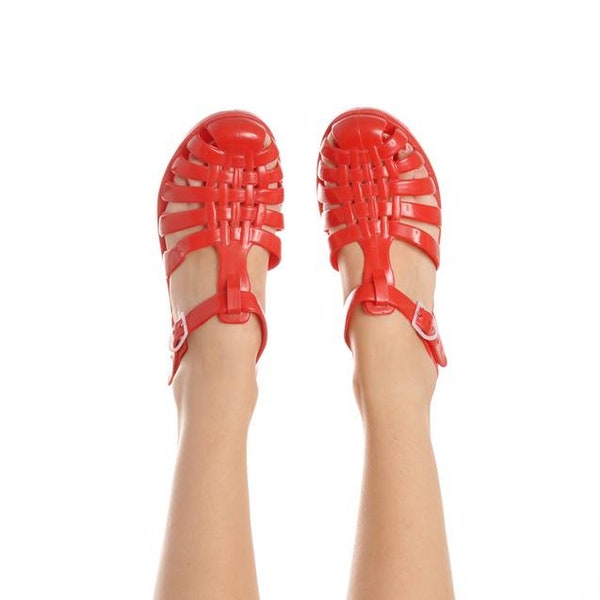 Original French Jelly Shoes - Red Jelly Sandals