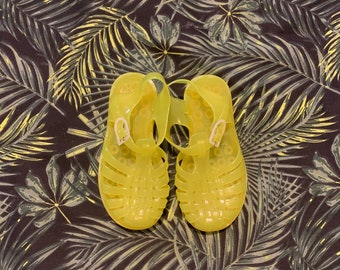 Original French Meduse Jelly Shoes - Jelly Sandals - Kids Jellies - Children's Jelly Sandals - Jelly Sandals Australia - Lemon Jelly Sandals