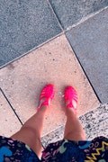 Original French Jelly Shoes - Bright Pink Jelly Sandals