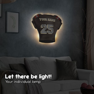Elbeffekt Trikotlampe f/ür Cleveland Fans aus Holz personalisierbares Geschenk schenke Dein individuellen Cleveland Fanartikel aus Echtholz