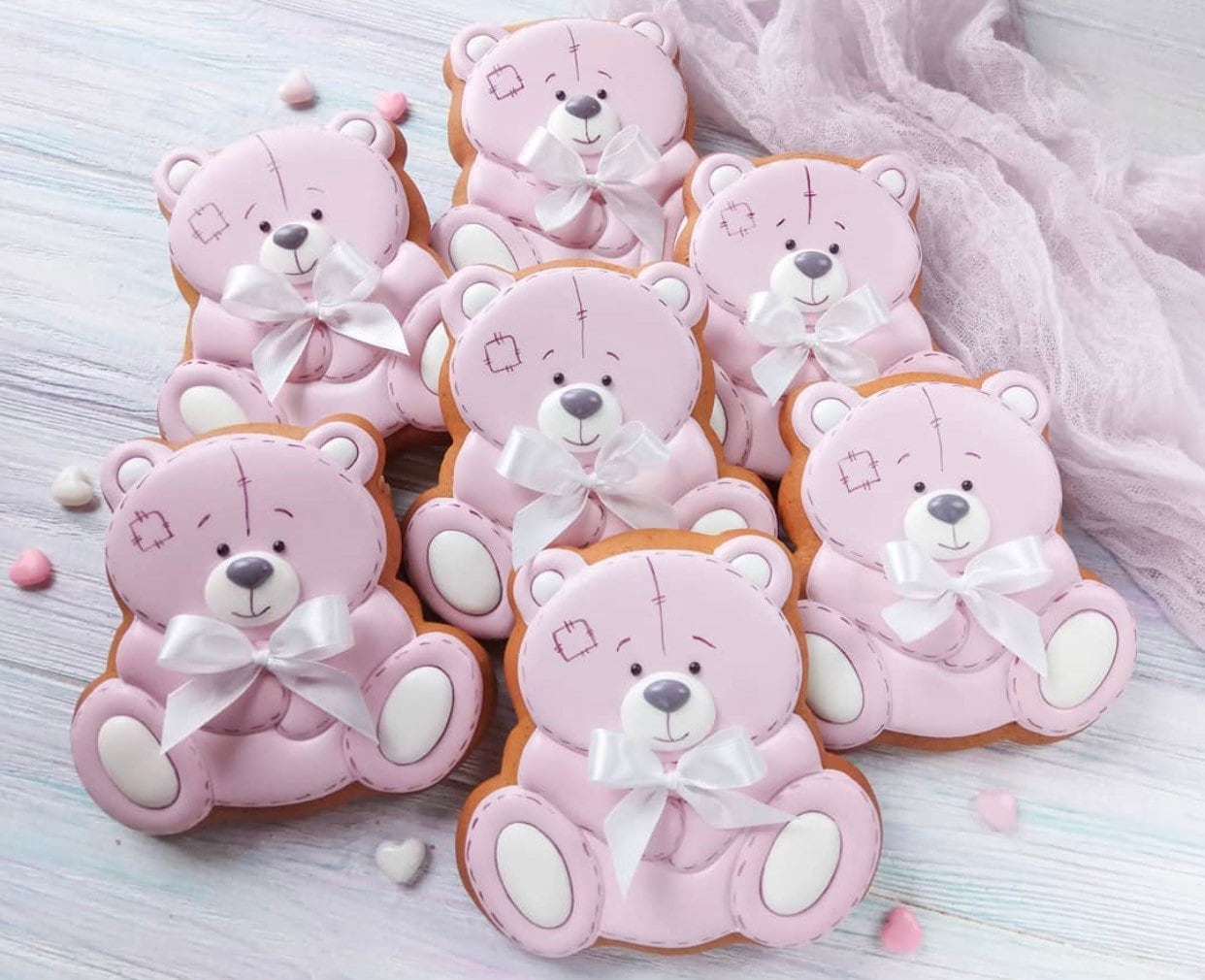 12pcs 1 dozen Decorated Sugar Cookies Teddy Bear cookies Etsy