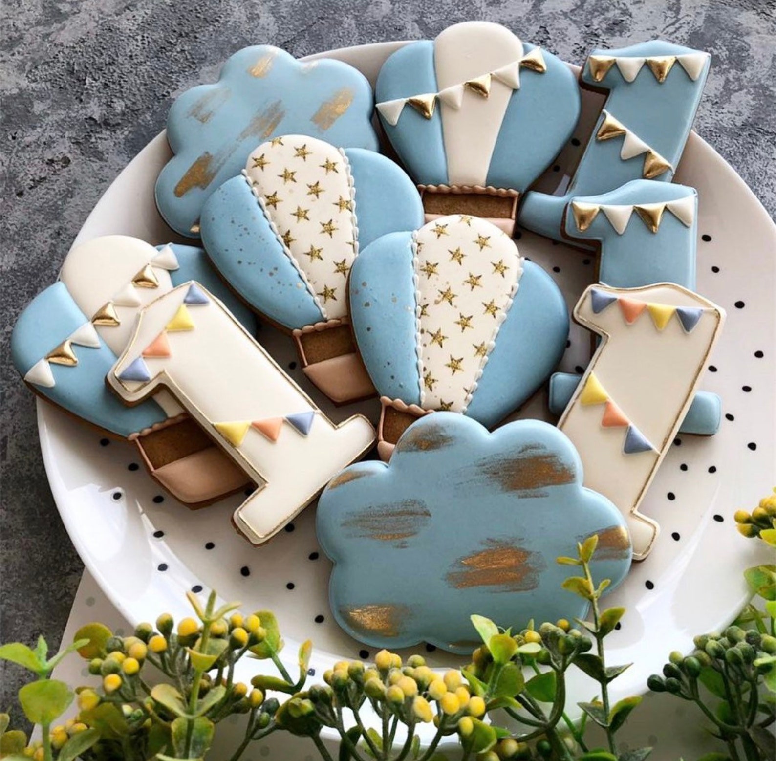 12pcs Decorated Sugar Cookies 1st Birthday Sugar Cookies Baby Etsy