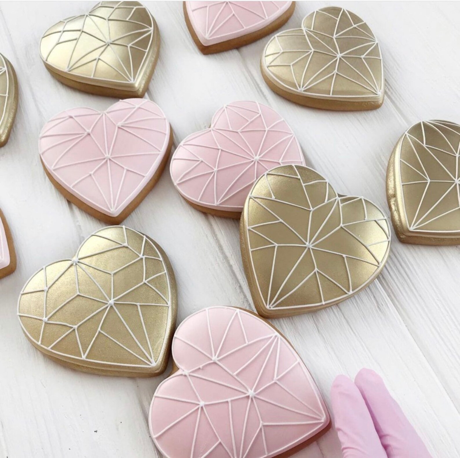 12pcs Decorated Hearts Cookies Love Cookies Wedding Cookies Etsy