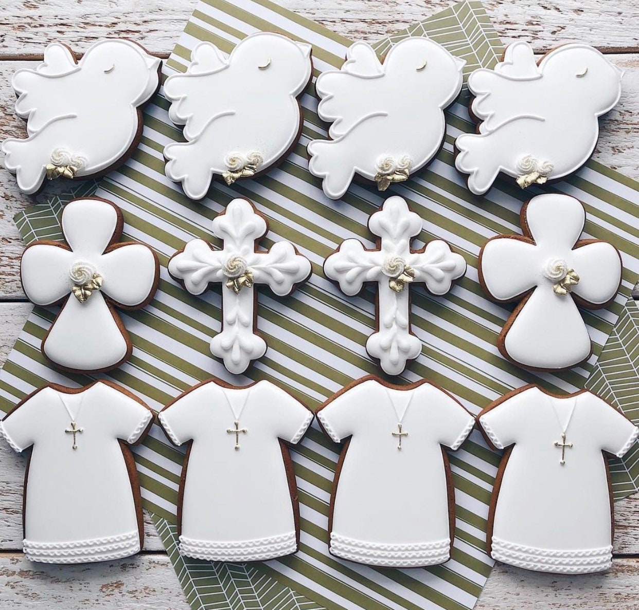 12pcs Decorated Sugar Cookies for Baptism Baby Girl Baby Boy Etsy