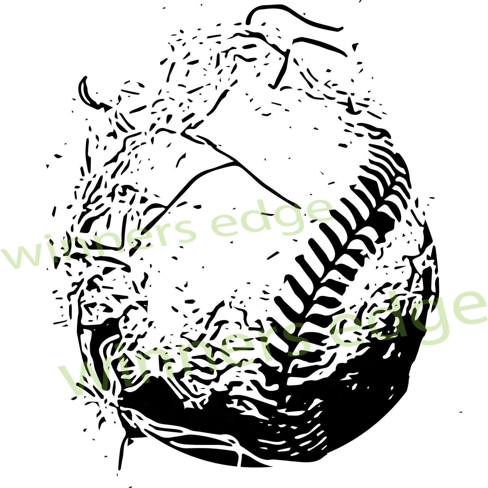 Baseball Torn Cover Digital Download Etsy