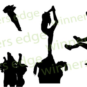 Cheerleading Silhouettes - digital download