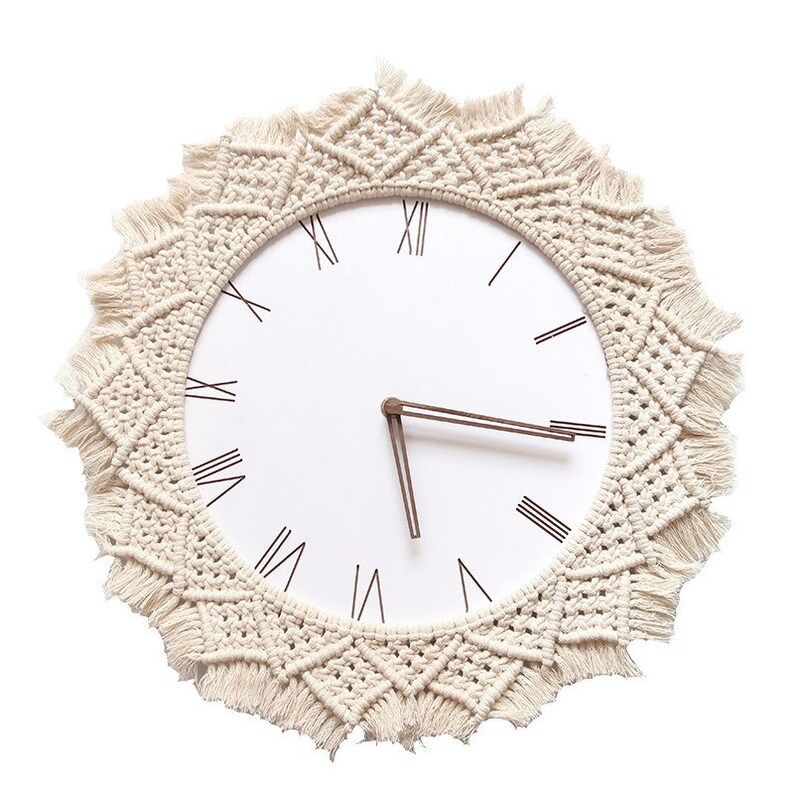 Bohemian Style Nordic Macrame Wall Clock for Wall/Festive Etsy
