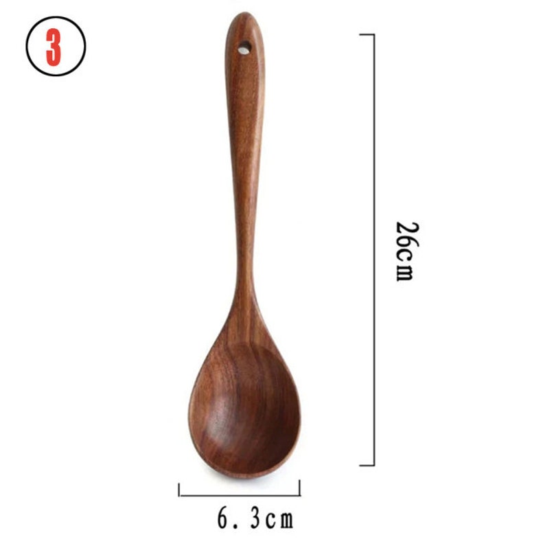 Teak Natural Wood Spatula for Non Stick Pan Wooden Spatula Etsy