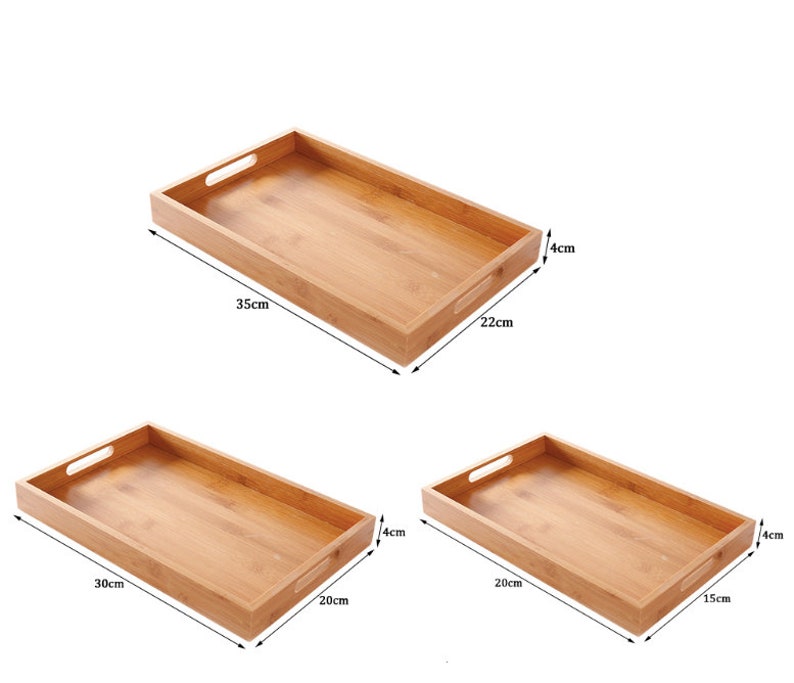 Wooden Rectangular Serving Tray Wood Plate Etsy