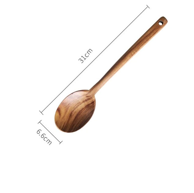 Teak Natural Wood Spatula for Non Stick Pan Wooden Spatula Etsy