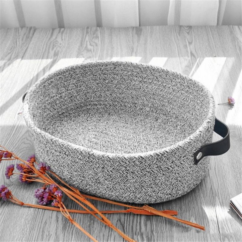 Cotton Woven Storage Basket Hand Woven Laundry Basket Etsy India