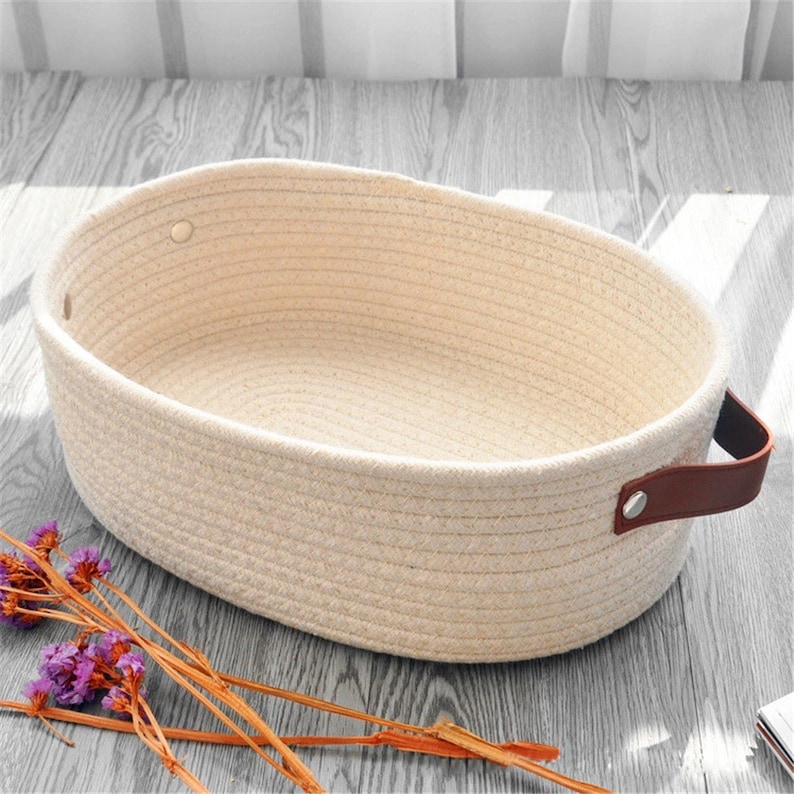 Cotton Woven Storage Basket Hand Woven Laundry Basket Etsy India