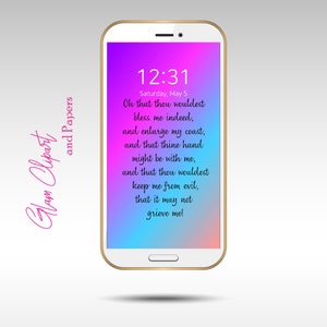 Prayer of Jabez Rainbow Phone Screensaver Lock Screen Wallpaper Home Screen