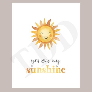 Digital Print: Children/Nursery Boho- You are my Sunshine (set of 3)
