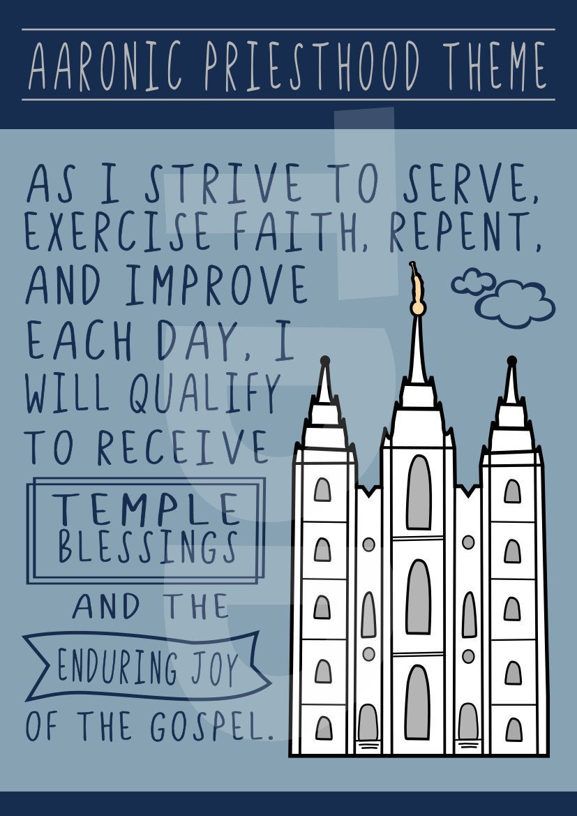 Aaronic Priesthood Theme young Mens Digital Prints - Etsy