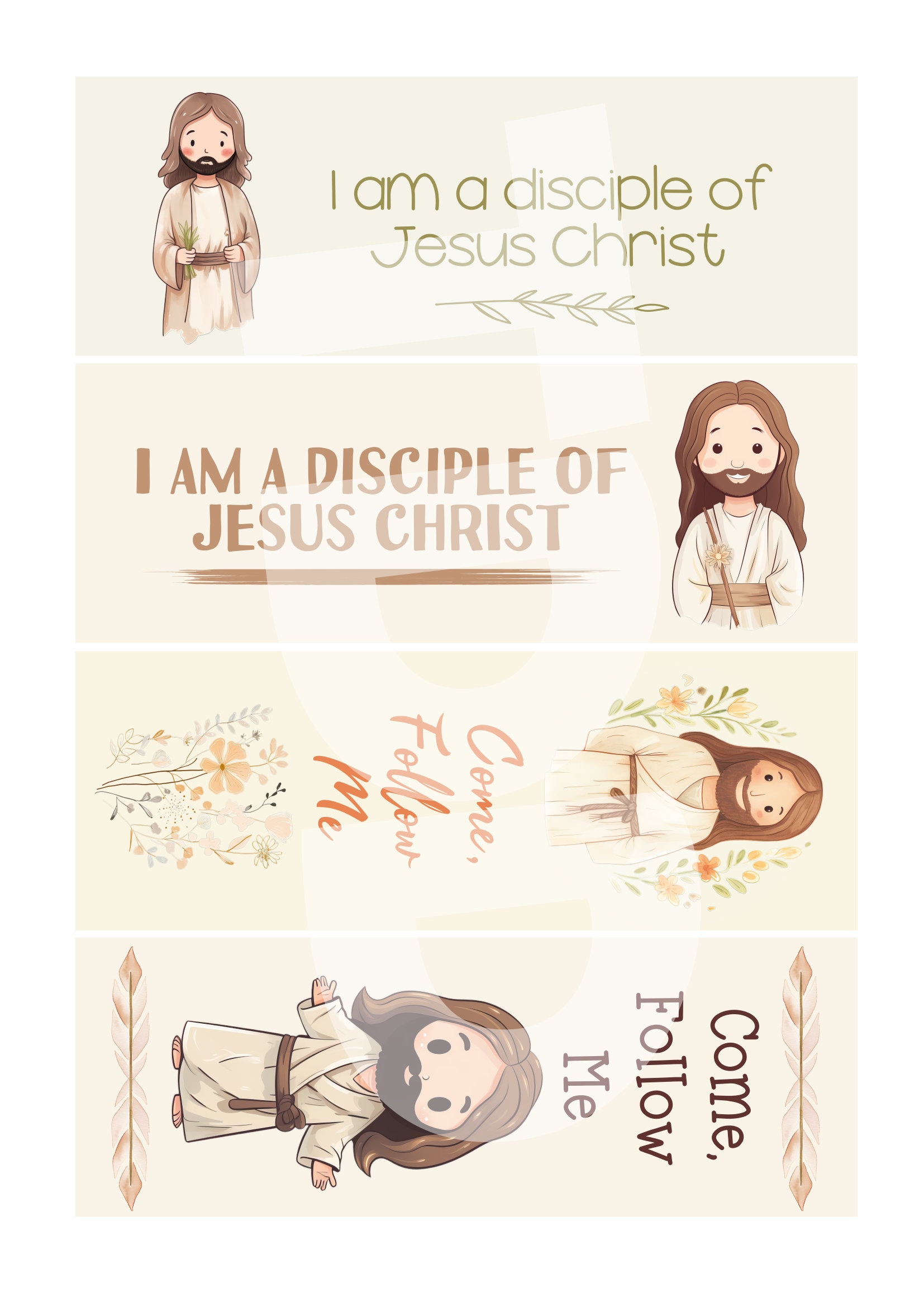Digital Print: LDS Primary/youth Bookmarks - Come, Follow Me and ...