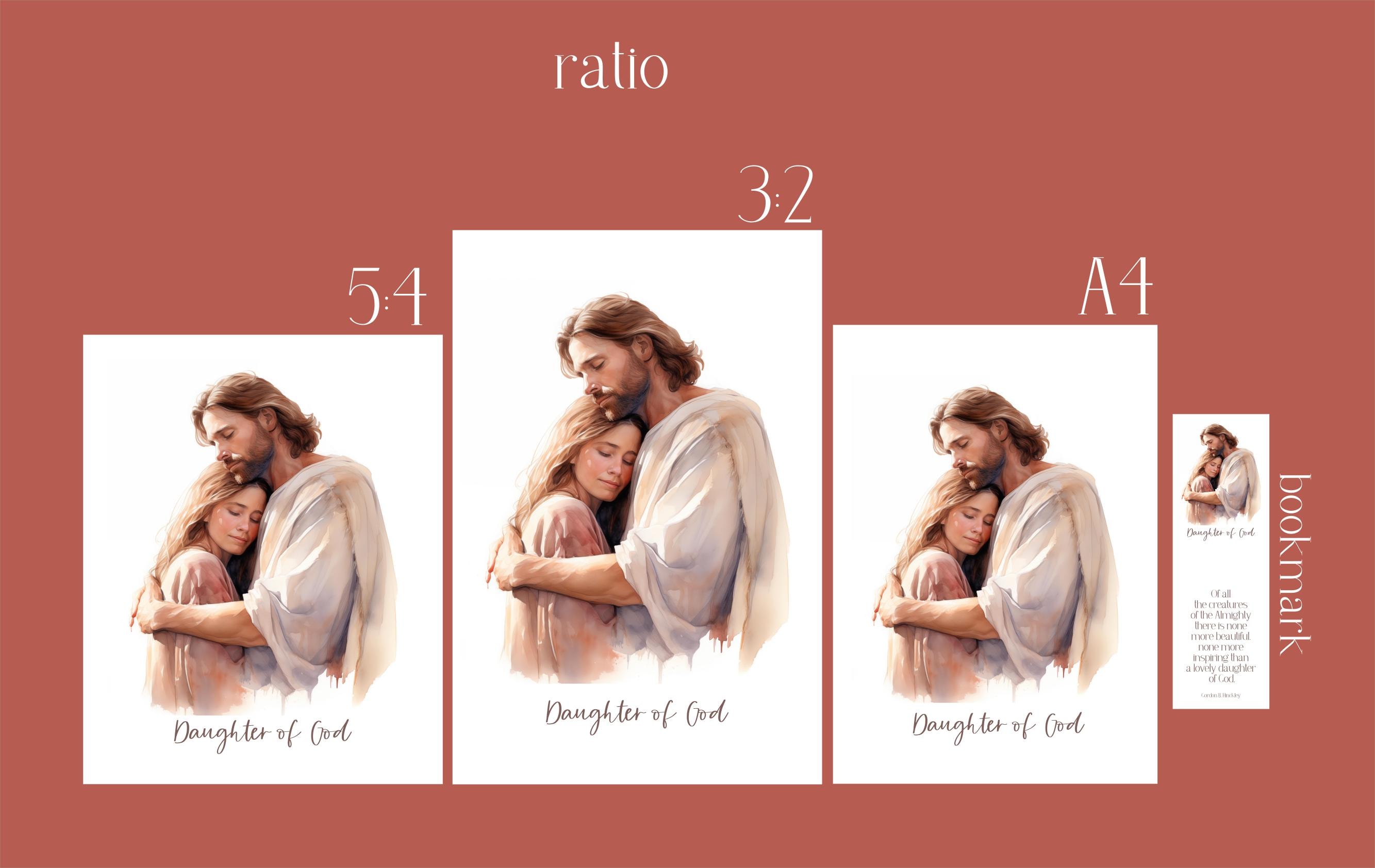 額縁 Daughter of the Iron Sky print Digital Print: Daughter of God, Savior Mothers Day Art Religious