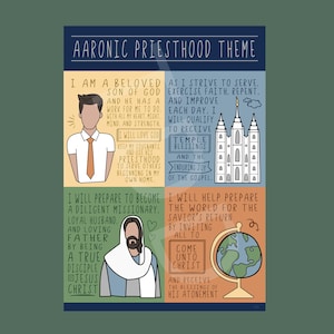 Digitale print: LDS Aäronisch-priesterschapsthema (jongeren)