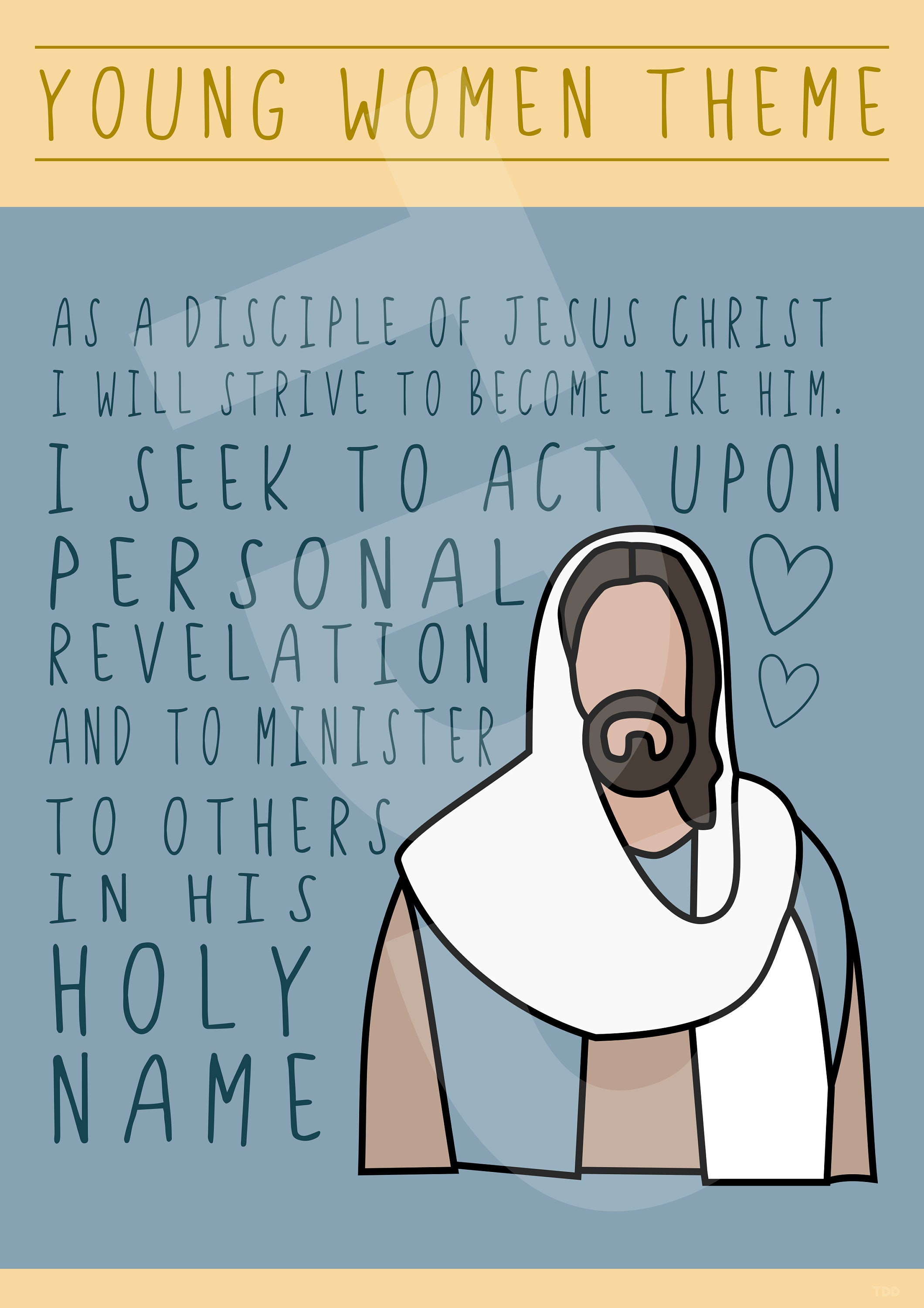 Digital Print: Young Womens Theme Poster (LDS) - Digital Prints - Etsy