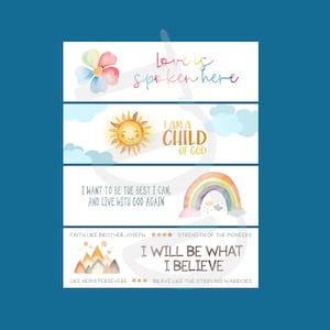 Digital Print: LDS Primary Bookmark Handout - Primary Songs Music time (8 Songs)