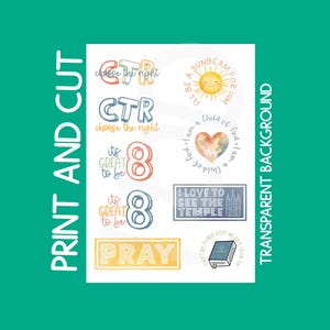 Imprima y corte calcomanías digitales PNG para descargar: Folleto de la lección de música para niños de la Primaria SUD.
