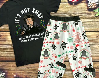 Die H@rd H@ns Gruber Christmas Pajamas, It's not Xmas Tshirt, Film Shirt, Nak@tomi Pjs, Christmas Pajamas, Holiday Pajamas, Pajamas Set